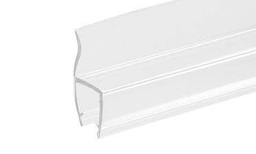 Уплотнитель для стекла в душевую кабину 8 мм, стекло-стекло 2200 мм жесткий ус t201 купить в Санкт-Петербурге