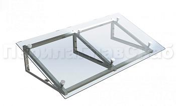 Козырек на треугольном скате на спайдерах в Санкт-Петербурге. Готовые проекты ПерилаГлавСнаб