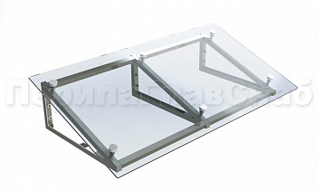 Козырек на треугольном скате на спайдерах в Санкт-Петербурге. Готовые проекты ПерилаГлавСнаб Козырек на треугольном скате на спайдерах в Санкт-Петербурге. Готовые проекты ПерилаГлавСнаб