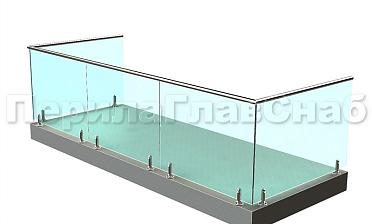 Балконные ограждения из стекла на министойках купить в Санкт-Петербурге