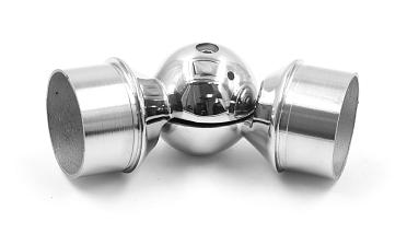 Поворот литой, регулируемый, "шар" с установочными кольцами, под Ø50.8 мм, (AISI 304) k558 купить в Санкт-Петербурге