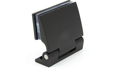 Петля для душевой стена-стекло 90°, односторонняя, без реза, нержавеющая сталь AISI 304, черная t315 BL  купить в Санкт-Петербурге