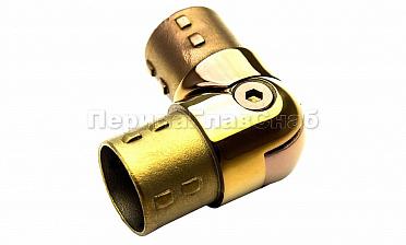 Поворот литой, внутренний, шарнирный, под Ø38.1 мм, под золото (AISI 304) Фk250-88 купить в Санкт-Петербурге