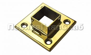 Фланец для трубы 40х40 мм, полированный, под золото (AISI 304) Фk223-88 купить в Санкт-Петербурге