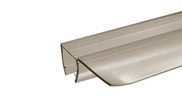 Уплотнитель для стекла 8 мм, полупрозрачный черный, 90°, стекло-стекло 2200 мм t215-2 BL купить в Санкт-Петербурге