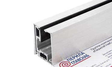 Комплект зажимного профиля для стекла 8-12 мм, неанодированный, L=3000 мм т40-4 AL купить в Санкт-Петербурге