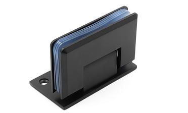 Петля для душевой стена-стекло 90х55 мм, 90°, односторонняя, цинк, черный t305 BZn купить в Санкт-Петербурге