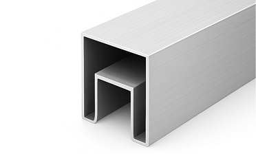 Труба 40х40 мм с пазом 24х24 под стекло, 6000 мм, алюминиевая, анодированная Фk856-3 AL купить в Санкт-Петербурге Труба 40х40 мм с пазом 24х24 под стекло, 6000 мм, алюминиевая, анодированная Фk856-3 AL купить в Санкт-Петербурге