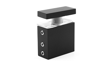 Соединитель труба-стекло для прямоугольного трека, нержавеющая сталь AISI 304, черная t462 BL купить в Санкт-Петербурге