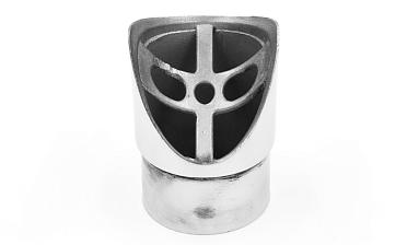 Наконечник седловина косая 30° на стойку Ø50.8 мм, под поручень Ø50.8 мм, литая, полированная, AISI 304, k560 купить в Санкт-Петербурге