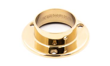 Фланец для трубы Ø50.8 мм, Ø90х3 мм, полированный, литой, золото k022-88 купить в Санкт-Петербурге