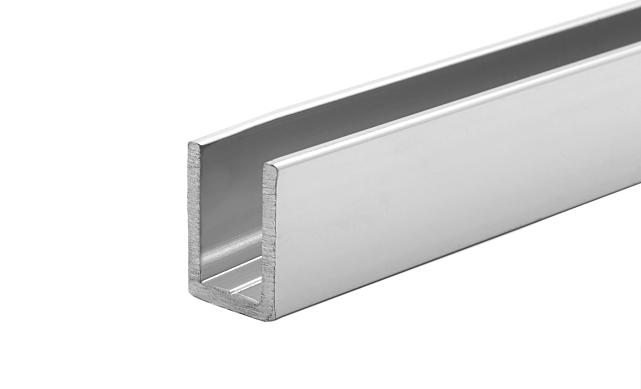 П-образный профиль для неподвижных стекол 8 мм, 19x13, L=2500, алюминий полированный t756-2500 AL