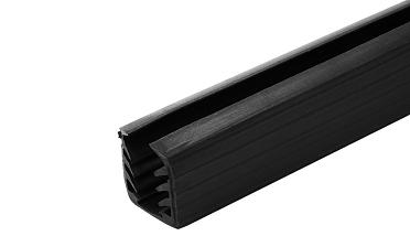 Уплотнитель в поручень с пазом 24х24 под LED ленту на стекло 12мм EPDM (палки 3 м) Фk300 купить в Санкт-Петербурге