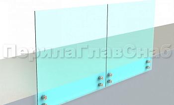 Ограждение без поручня на точечном креплении в Санкт-Петербурге. Готовые проекты ПерилаГлавСнаб