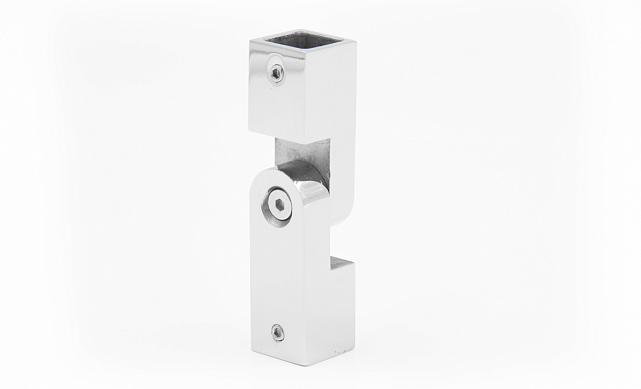 Соединитель труба-труба произвольный угол,под 15х15, нерж. полированный t815 PSS