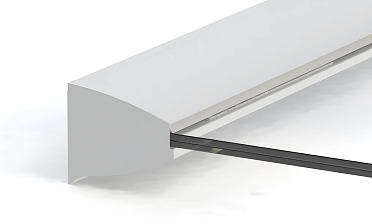 Комплект профиля козырькового анодированного, для стекла 20 мм (10+10 мм), 1000 мм  k300-20-1000 купить в Санкт-Петербурге