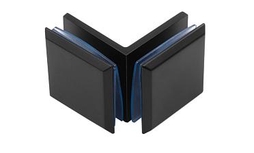 Коннектор для душевой кабины стекло-стекло 90°, 45х45, черный, t735 BZn купить в Санкт-Петербурге