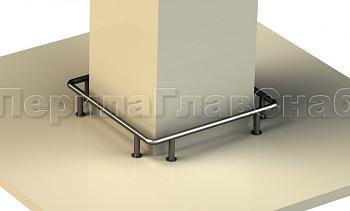 Колесоотбойники вокруг квадратной колонны, все завязано в Санкт-Петербурге. Готовые проекты ПерилаГлавСнаб