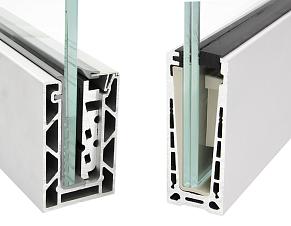 Алюминиевый профиль для стекла зажимной купить в Санкт-Петербурге