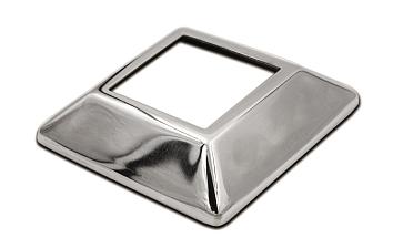 Низ стойки под трубу 40х40 мм, 80х80х1, высота 20 мм, полированный (AISI 304) k064-3 купить в Санкт-Петербурге