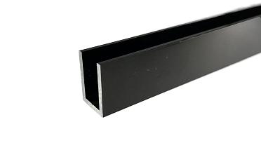 П-образный профиль 19x13, L=2500, под стекло 8 мм, алюминий анодированный в черный глянцевый t756-2500 AND BL купить в Санкт-Петербурге