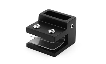 Коннектор торцевой труба-стекло 30х10 мм, нержавеющая сталь AISI 304, черная t467 BL купить в Санкт-Петербурге