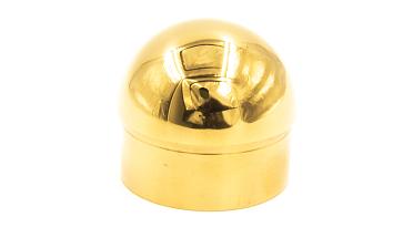 Заглушка для трубы Ø50.8х1.45 мм сферическая литая золотая k092-88 купить в Санкт-Петербурге