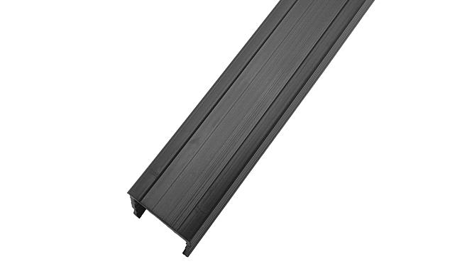 Уплотнитель в поручень с пазом 24х24 для стекла 10+10мм ПВХ, черный Фk310 2