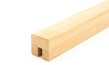 Дубовый поручень 40х40 некрашеный С ПАЗОМ, Премиум Ф-1077 купить в Санкт-Петербурге