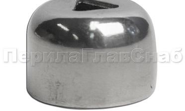 Наконечник штампованный (СПС) прямой 90° на трубу Ø16 мм, для поручня Ø38.1 мм, полированный, нержавеющий AISI 201 k211-3 купить в Санкт-Петербурге