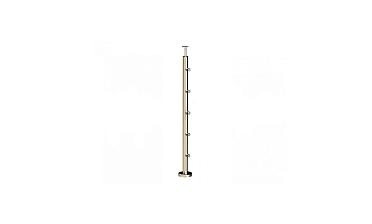 Стойка круглая Ø38.1: 5 ригеледержателей, полированная, высота 950 мм (AISI 304) k715 купить в Санкт-Петербурге Стойка круглая Ø38.1: 5 ригеледержателей, полированная, высота 950 мм (AISI 304) k715 купить в Санкт-Петербурге