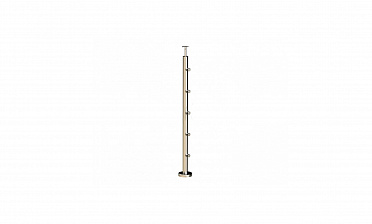 Стойка круглая Ø38.1: 5 ригеледержателей, полированная, высота 950 мм (AISI 304) k715 купить в Санкт-Петербурге Стойка круглая Ø38.1: 5 ригеледержателей, полированная, высота 950 мм (AISI 304) k715 купить в Санкт-Петербурге