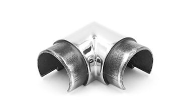 Отвод поручня 90°, с вставками для трубы Ø42.4 мм, полир., (AISI 304) k230-2 купить в Санкт-Петербурге