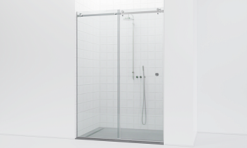 Комплект фурнитуры для душевой перегородки в проеме на профиле с раздвижной дверью t562-1 в Санкт-Петербурге. Готовые проекты ПерилаГлавСнаб