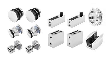 Комплект раздвижной системы для стеклянной душевой, нержавеющая сталь AISI 304, полированная t401 PSS купить в Санкт-Петербурге