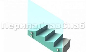 Ограждение без поручня на точечном креплении на лестнице в Санкт-Петербурге. Готовые проекты ПерилаГлавСнаб