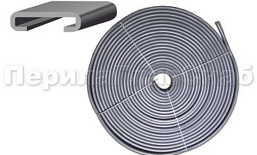 Поручень ПВХ пластиковый, цвет серый, на полосу 40х4 мм Ф-0681  купить в Санкт-Петербурге