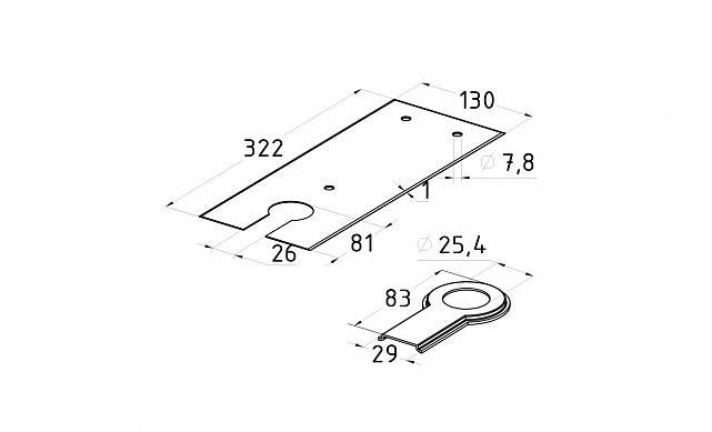 Крышка к доводчику t184, полированная нерж. сталь 1.2 мм t184-2k PSS 2 Крышка к доводчику t184, полированная нерж. сталь 1.2 мм t184-2k PSS 2