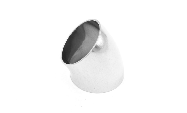 Отвод поручня под сварку Ø38.1х100/2х1.35 мм, 45°, полированный 400 Grit, (AISI 304) k095-45 4 Отвод поручня под сварку Ø38.1х100/2х1.35 мм, 45°, полированный 400 Grit, (AISI 304) k095-45 4