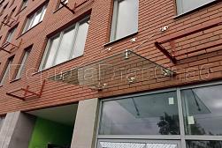 Стеклянные козырьки на вантах в Санкт-Петербурге. Готовые проекты ПерилаГлавСнаб - фото 4