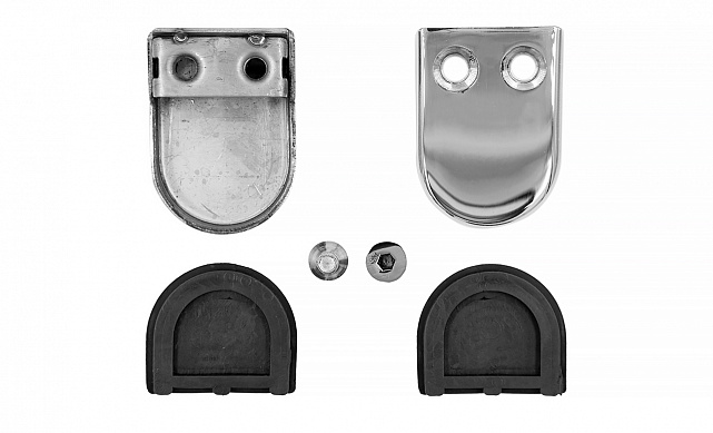 Стеклодержатель штампованный под стекло 8 мм (4+4 мм), под стойку Ø38.1 мм 40х24х55, полированный (AISI 304) k038 6 Стеклодержатель штампованный под стекло 8 мм (4+4 мм), под стойку Ø38.1 мм 40х24х55, полированный (AISI 304) k038 6