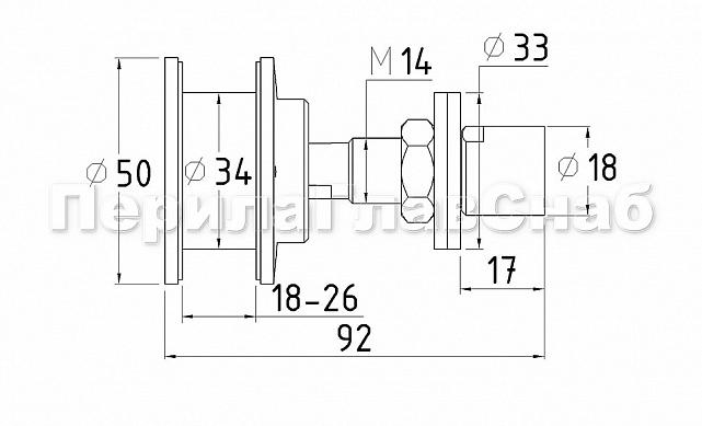 Стеклодержатель (рутель) под стекло 10-18 мм, полированный, точечный, AISI 304 k269-2 3