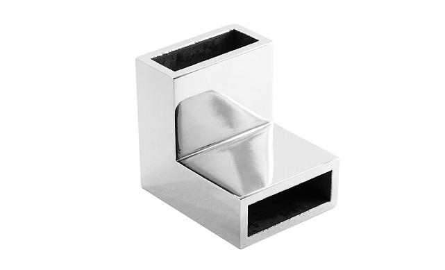 Соединитель труба-труба 90°, для трека 30х10 мм, AISI 304, полированный t460 PSS 6