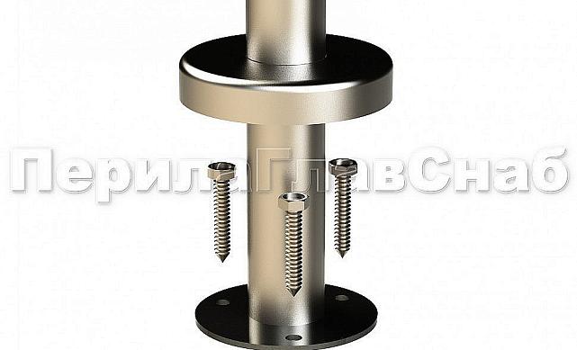 Стойка для пандуса: под 2 поручня Ø38,1 мм для инвалидов, полированная, высота 900 мм  (AISI 304) k750 5