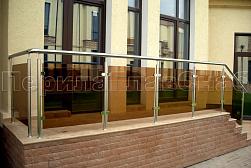 Ограждения из нержавейки со стеклом в Санкт-Петербурге. Готовые проекты ПерилаГлавСнаб - фото 9