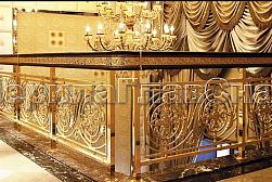 Латунные перила под золото в Санкт-Петербурге. Готовые проекты ПерилаГлавСнаб - фото 17