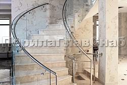 Стеклянные перила для винтовых лестниц в Санкт-Петербурге. Готовые проекты ПерилаГлавСнаб - фото 14