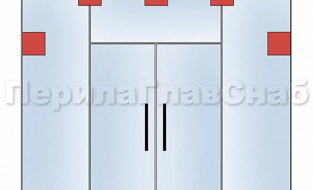 Коннектор стена-стекло 53х53 мм, нержавеющая сталь AISI 304, полированная t193 PSS 3