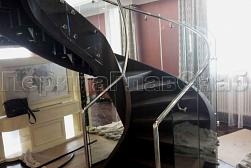 Стеклянные перила для винтовых лестниц в Санкт-Петербурге. Готовые проекты ПерилаГлавСнаб - фото 10