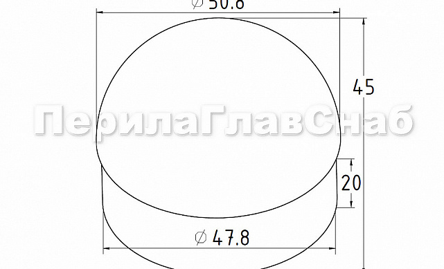 Заглушка для трубы Ø50.8х1.45 мм сферическая литая золотая k092-88 2 Заглушка для трубы Ø50.8х1.45 мм сферическая литая золотая k092-88 2